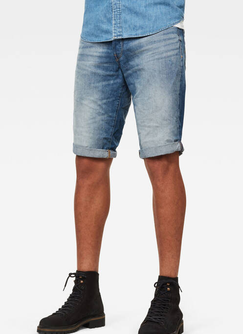 Short bleu G STAR pour homme