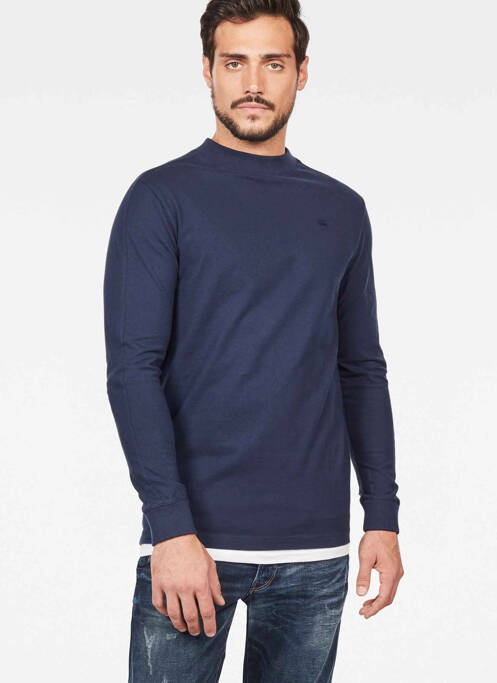 Sweat-shirt bleu G STAR pour homme
