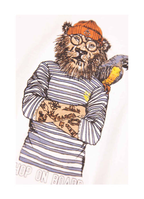 T-shirt blanc GARCIA pour garçon