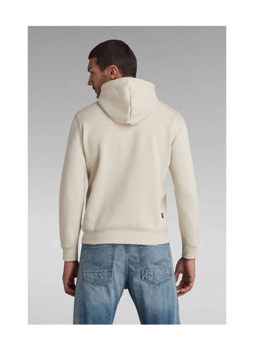Sweat-shirt à capuche beige G STAR pour homme