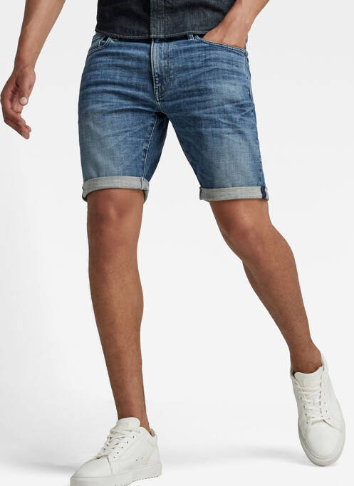 Short bleu G STAR pour homme