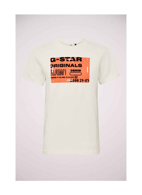 T-shirt blanc G STAR pour homme