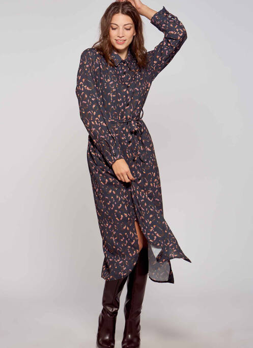 Robe longue bleu BELLITA pour femme