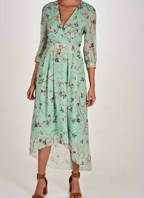 Robe longue vert BELLITA pour femme