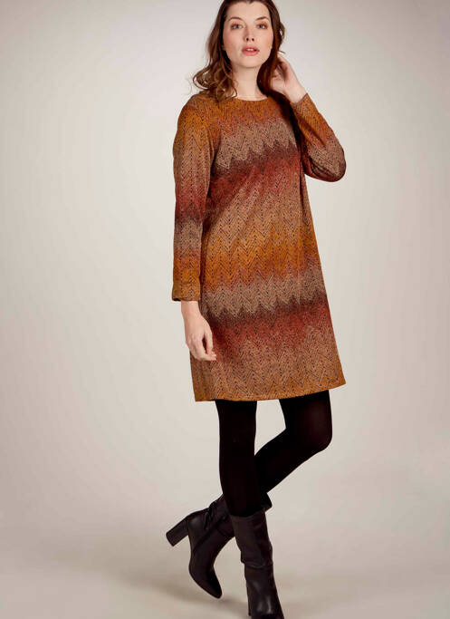 Robe courte orange BELLITA pour femme