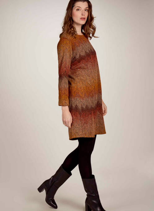 Robe courte orange BELLITA pour femme