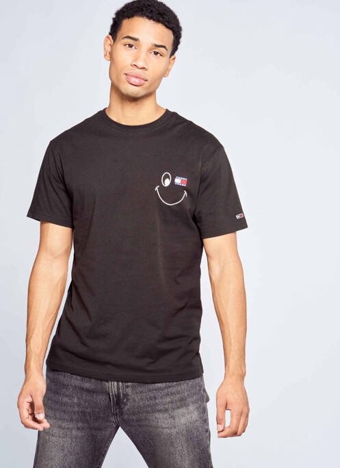 T-shirt noir TOMMY HILFIGER pour homme