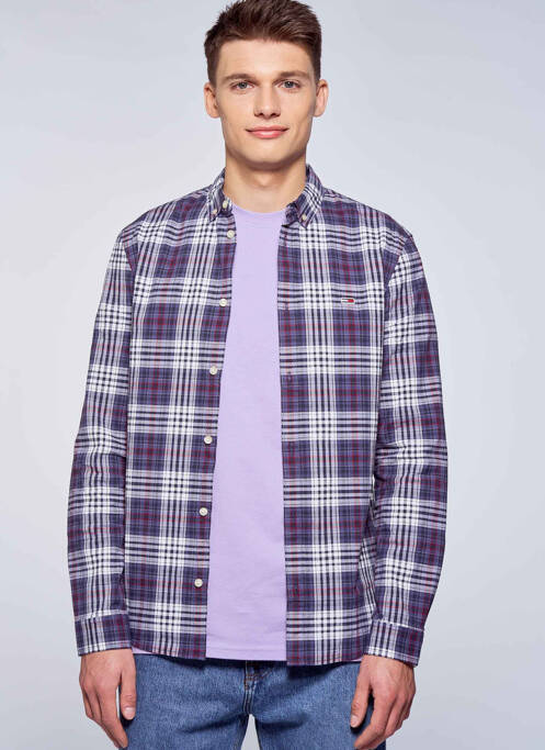 Chemise manches longues bleu TOMMY HILFIGER pour homme