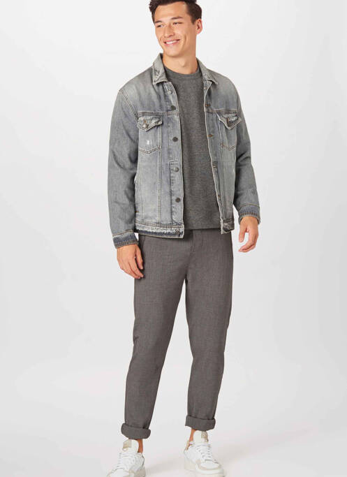 Pantalon slim gris DENIM PROJECT pour homme