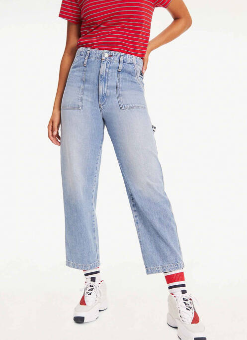 Jeans coupe droite bleu TOMMY HILFIGER pour femme