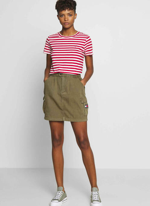 Jupe courte vert TOMMY HILFIGER pour femme