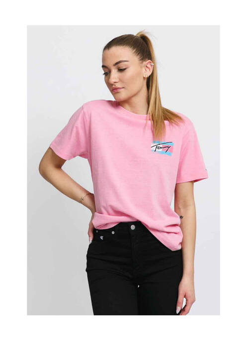 T-shirt rose TOMMY HILFIGER pour femme