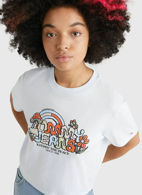 T-shirt bleu TOMMY HILFIGER pour femme