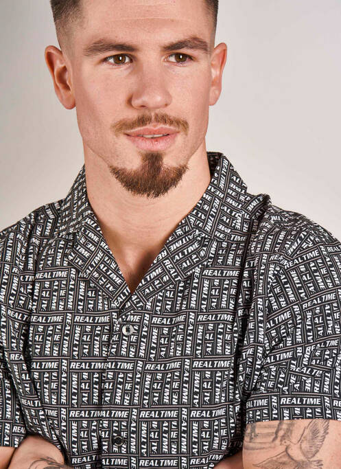 Chemise manches courtes noir DYJCODE BY DENNIS PRAET  pour homme