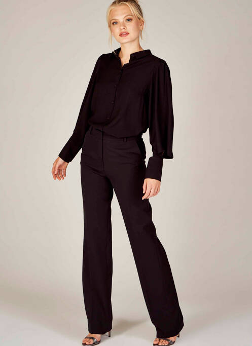 Pantalon droit noir DEUX. BY ELINE DE MUNCK pour femme