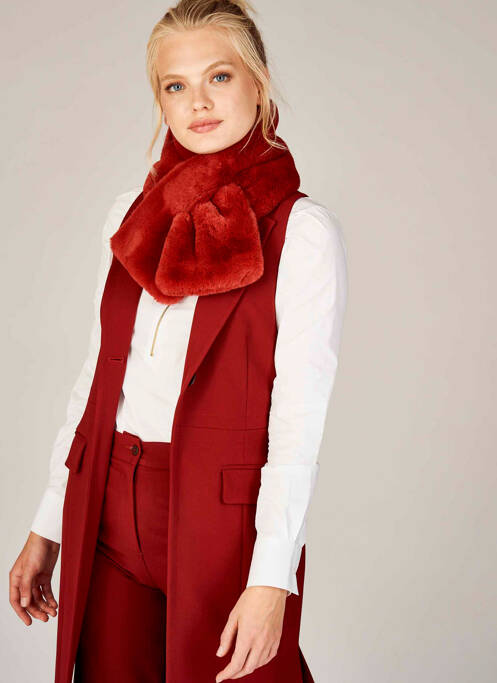 Col / Tour de cou rouge DEUX. BY ELINE DE MUNCK pour femme