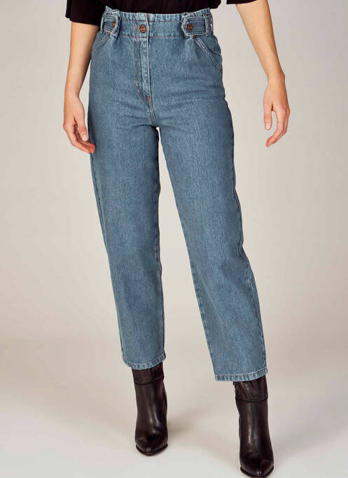 Jean coupe Mom bleu DEUX. BY ELINE DE MUNCK pour femme