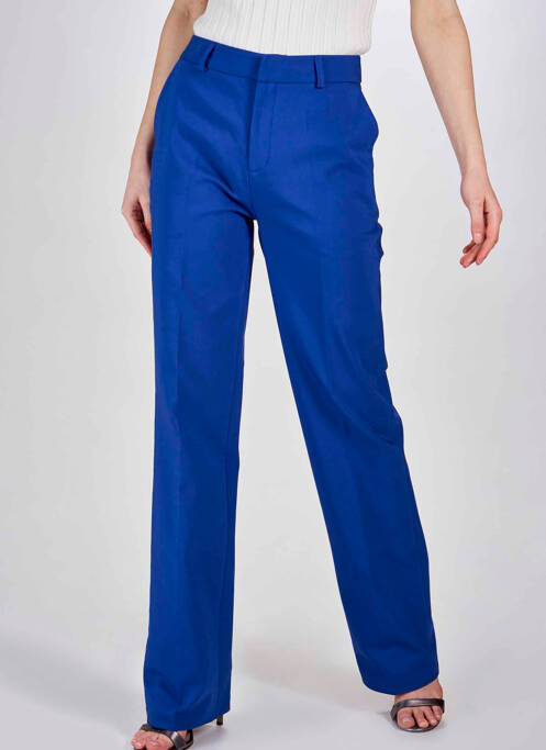 Pantalon droit bleu DEUX. BY ELINE DE MUNCK pour femme