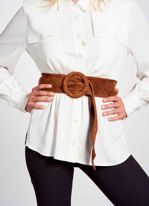 Ceinture marron DEUX. BY ELINE DE MUNCK pour femme