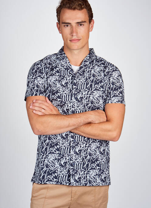 Chemise manches courtes bleu CEMI pour homme