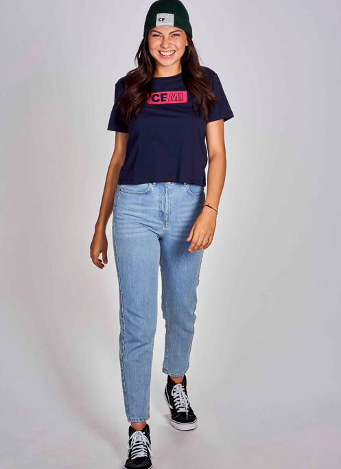 T-shirt bleu CEMI pour femme