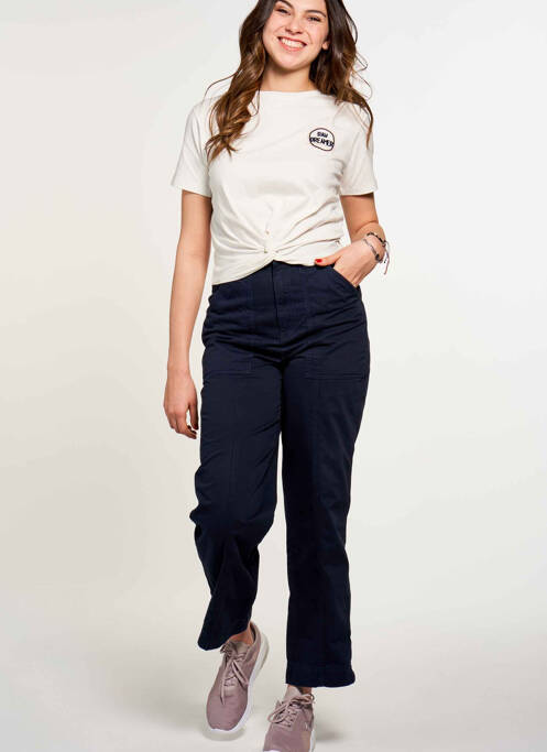 Pantalon cargo bleu CEMI pour femme