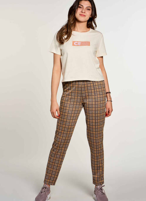 T-shirt beige CEMI femme