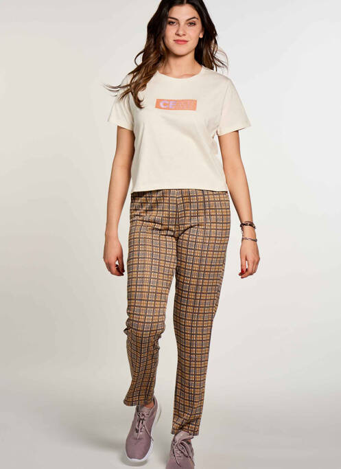 Pantalon 7/8 rose CEMI pour femme