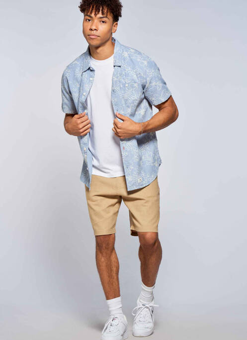 Chemise manches courtes bleu QUIKSILVER pour homme