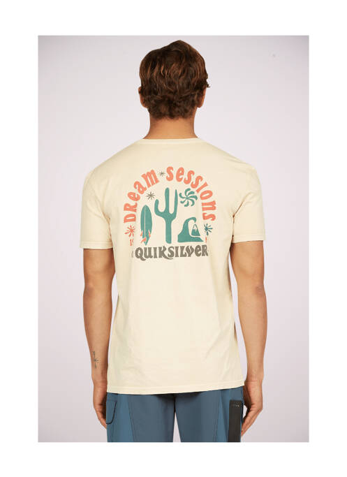 T-shirt jaune QUIKSILVER pour homme