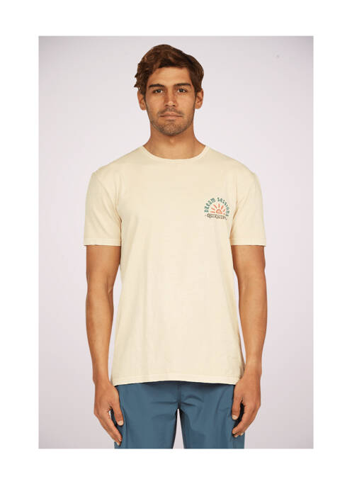 T-shirt jaune QUIKSILVER pour homme