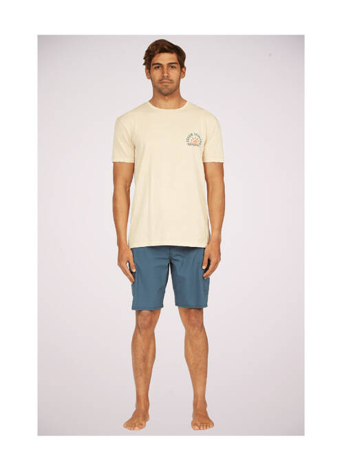 T-shirt jaune QUIKSILVER pour homme