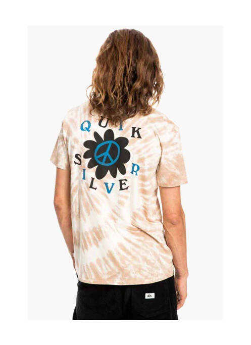 T-shirt beige QUIKSILVER pour homme