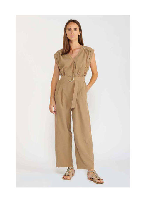 Combi-pantalon beige LE TEMPS DES CERISES pour femme