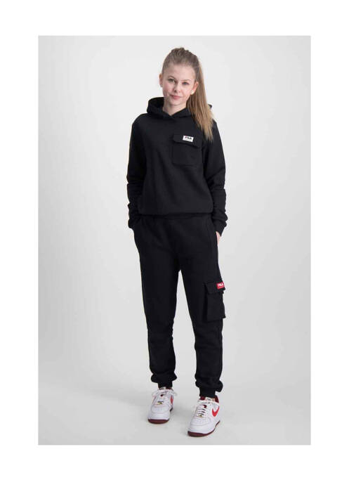 Sweat-shirt à capuche noir FILA pour fille