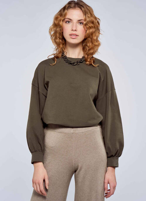 Sweat-shirt vert PLEASE pour femme