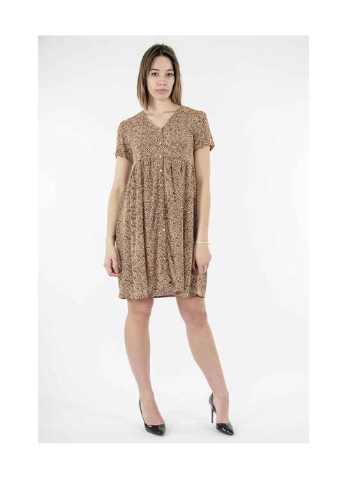 Robe courte beige LE TEMPS DES CERISES pour femme