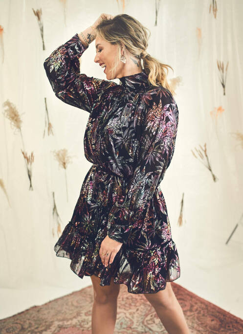 Robe courte noir FOUDRE BY AURELIE VAN DAELEN pour femme