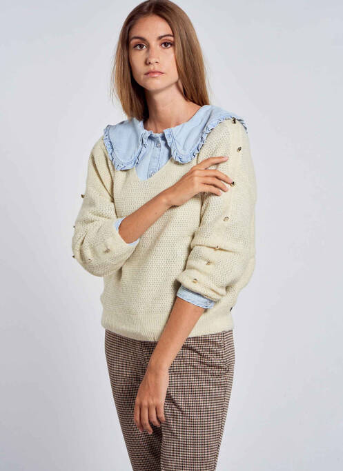 Pull blanc LE TEMPS DES CERISES femme