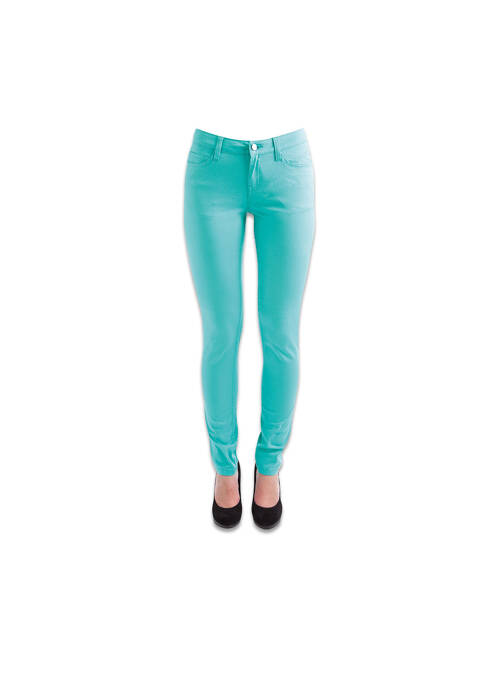 Pantalon slim vert PIECES pour femme