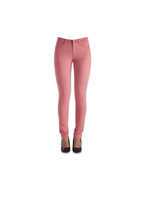 Pantalon slim rose PIECES pour femme