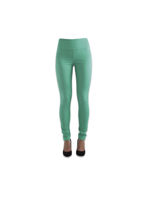 Pantalon slim vert PIECES pour femme