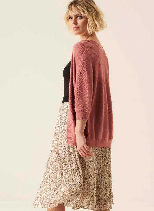 Gilet manches courtes rose GARCIA femme