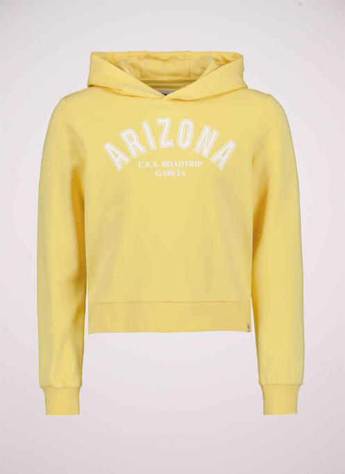 Sweat-shirt à capuche jaune GARCIA pour fille