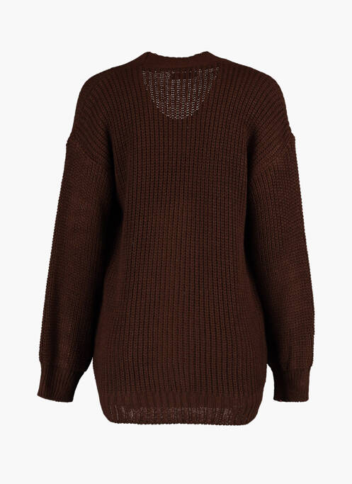 Gilet manches longues marron HAILYS pour femme