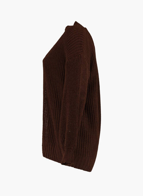 Gilet manches longues marron HAILYS pour femme