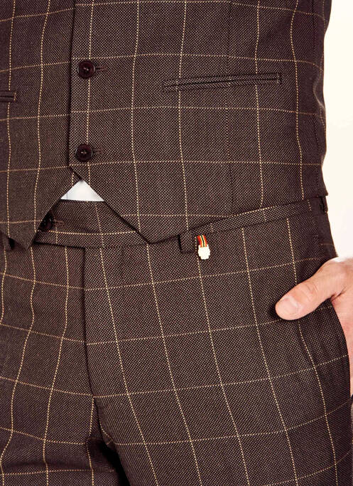 Pantalon chino marron LE FABULEUX MARCEL DE BRUXELLES pour homme