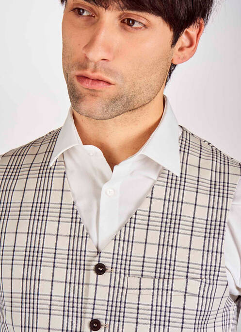 Gilet sans manche beige LE FABULEUX MARCEL DE BRUXELLES pour homme