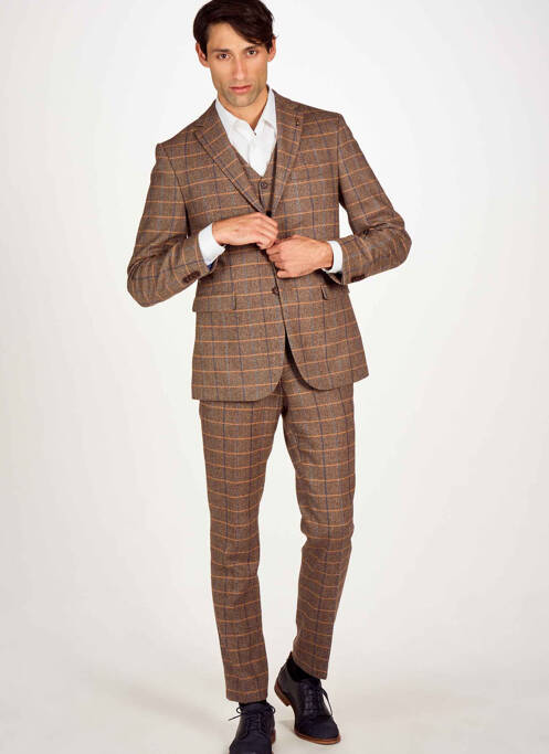 Pantalon droit beige LE FABULEUX MARCEL DE BRUXELLES pour homme