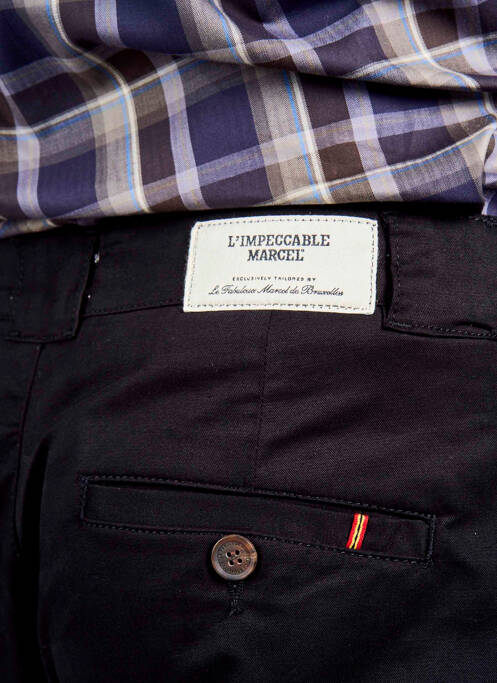 Pantalon chino noir LE FABULEUX MARCEL DE BRUXELLES pour homme